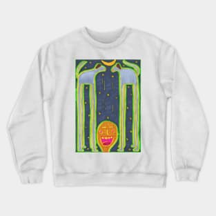 Tall Dogs In Space Make Me Happy Crewneck Sweatshirt